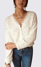 Cardigan Fiore Di Latte